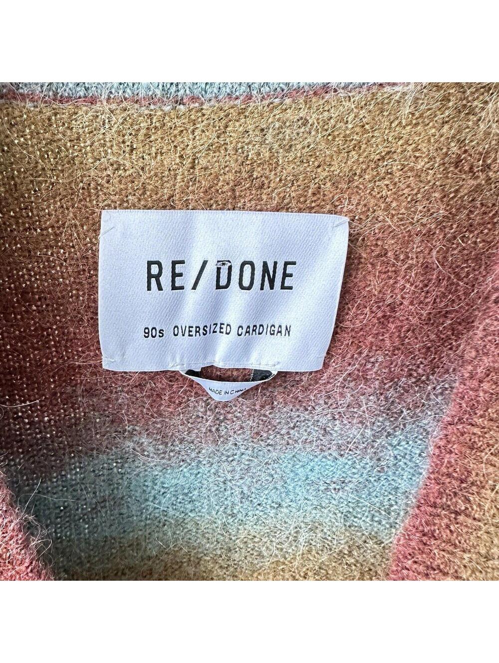 ReDone 90's oversized Cardigan Sweater women S NWOT - Picture 4 of 6